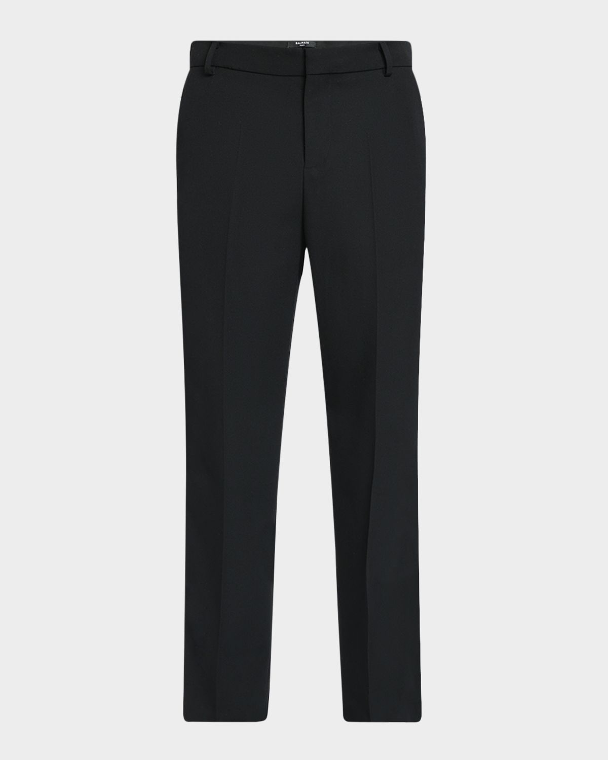 Balmain Men 's Straight-Fit Tailored Satin-Trim Pants