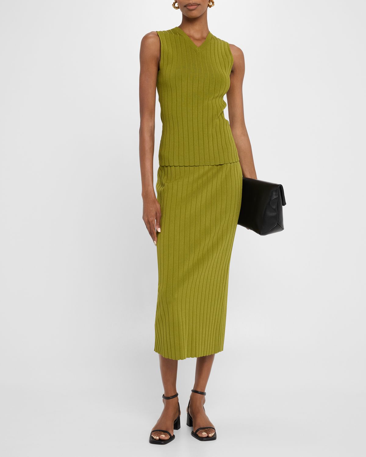 Rosetta Getty Rib Knit Sweater Vest