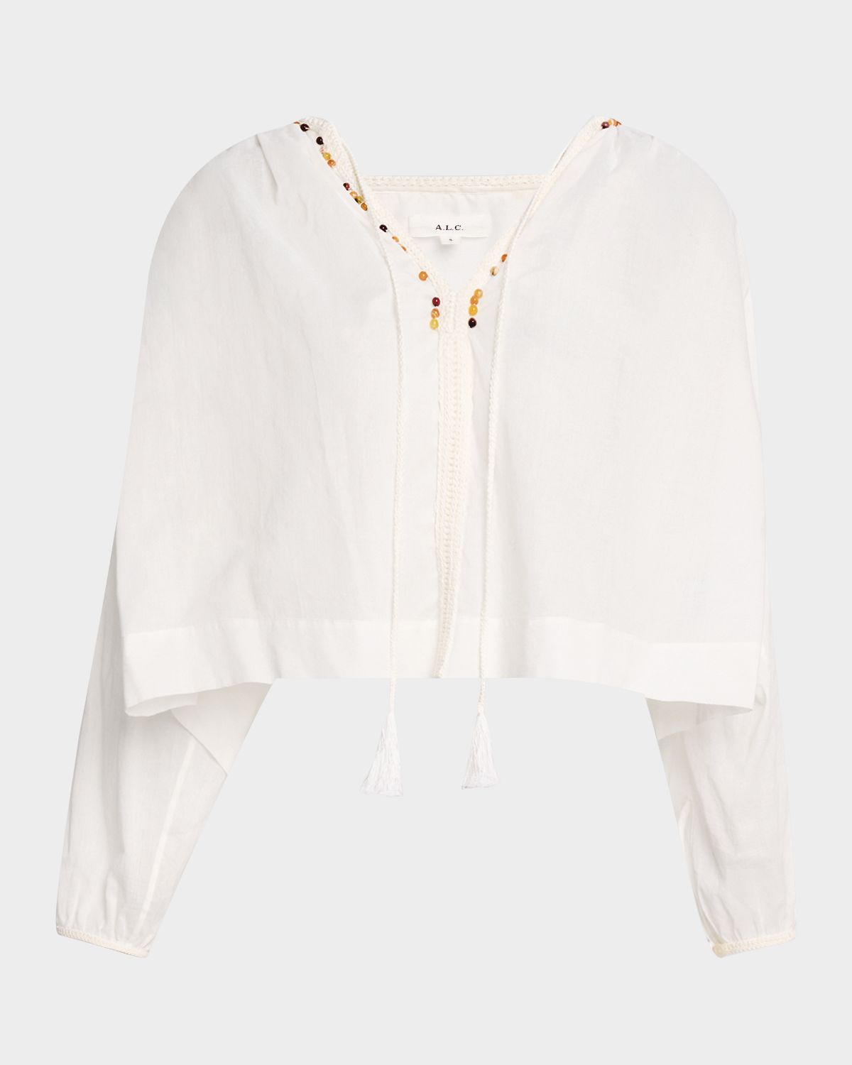 A.L.C. Jodie Beaded Long-Sleeve Top