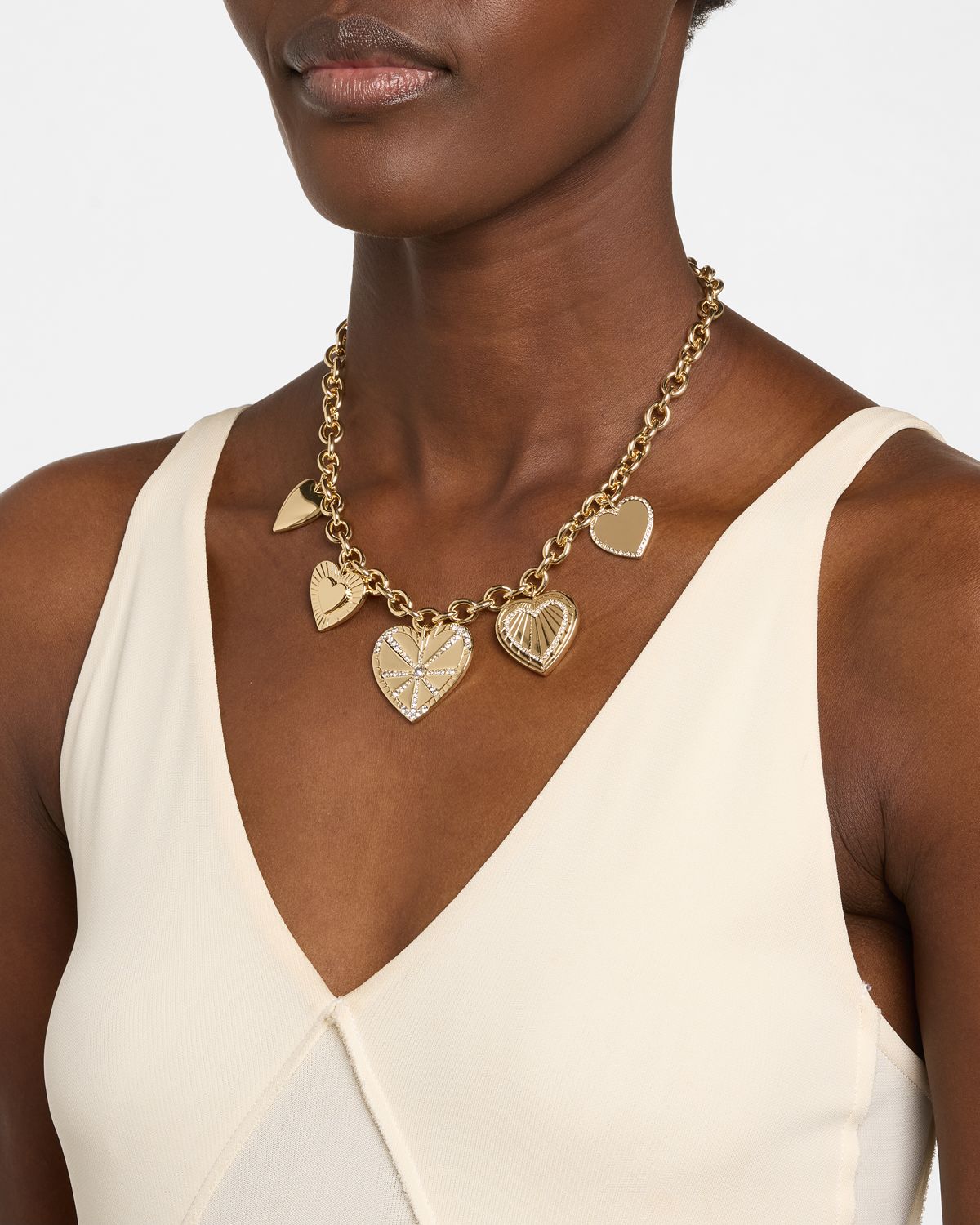 BaubleBar Heart Burst Statement Charm Necklace