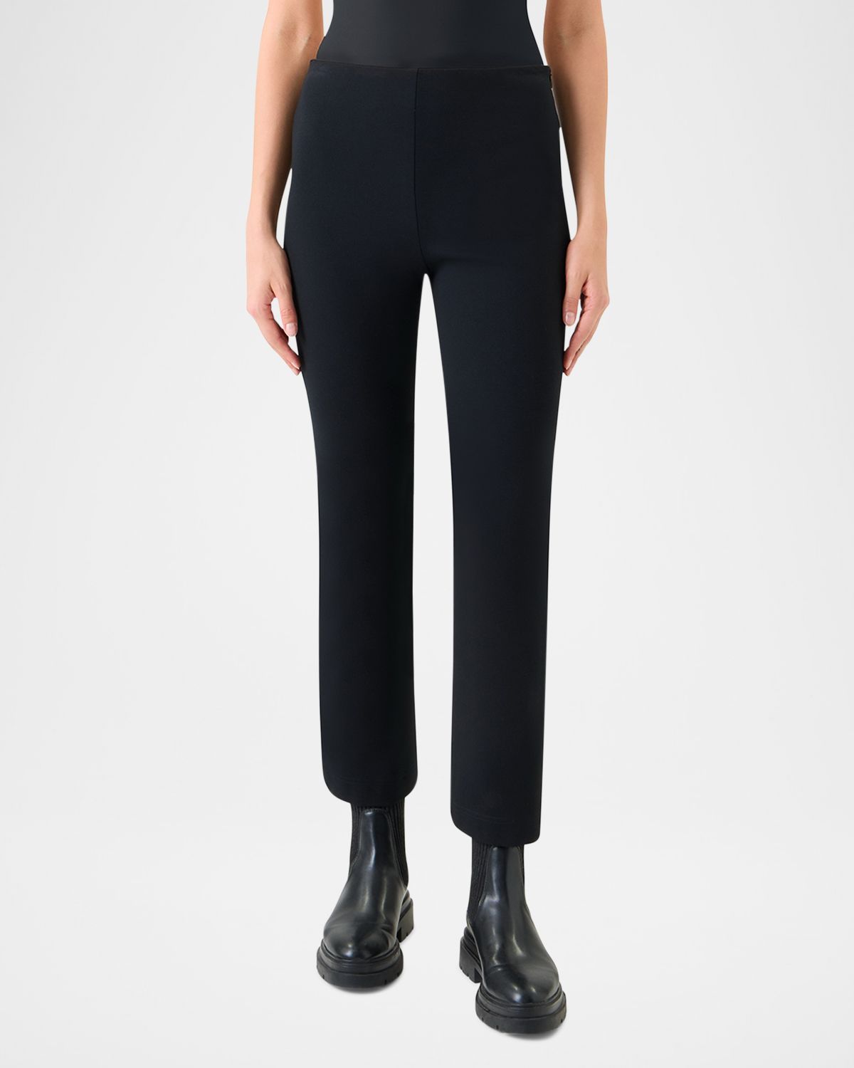 Akris punto Cindy Signature Jersey Bootcut-Leg Ankle Pants