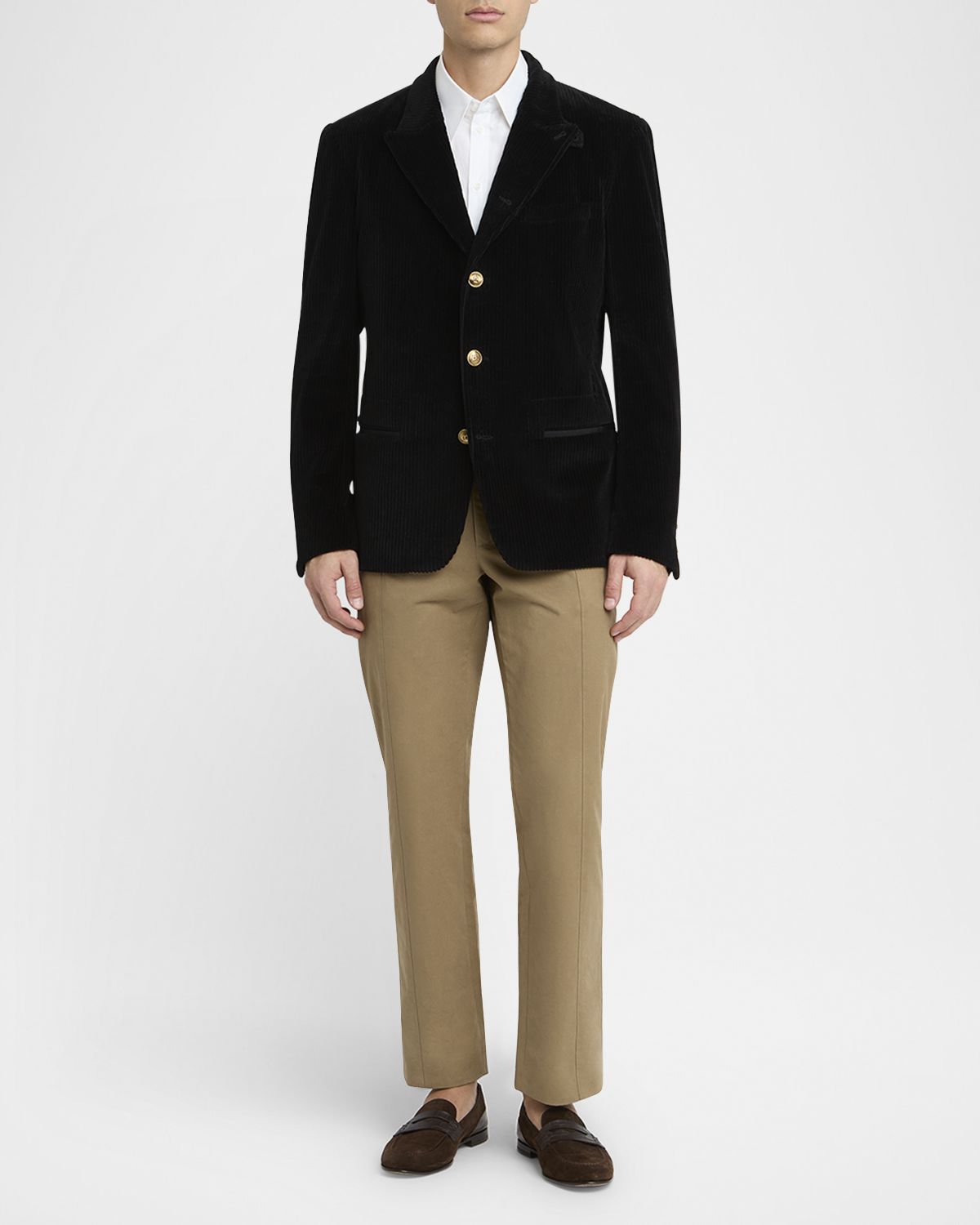 Dolce & Gabbana Men 's Corduroy Peak Lapel Dinner Jacket