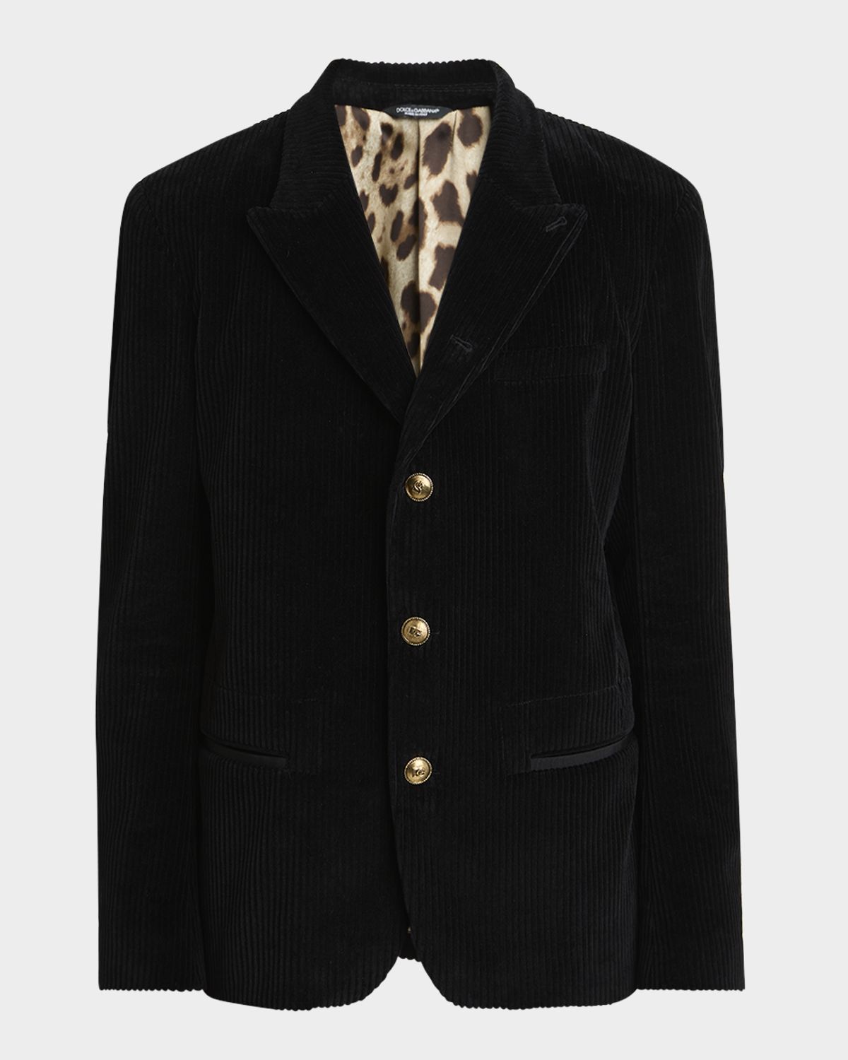 Dolce & Gabbana Men 's Corduroy Peak Lapel Dinner Jacket