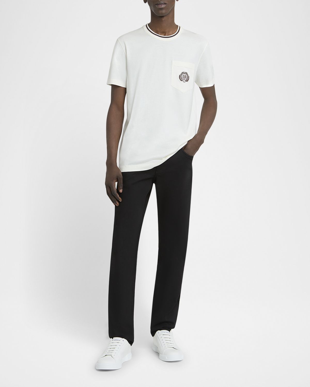 Dolce & Gabbana Men 's DG Emblem Pocket T-Shirt