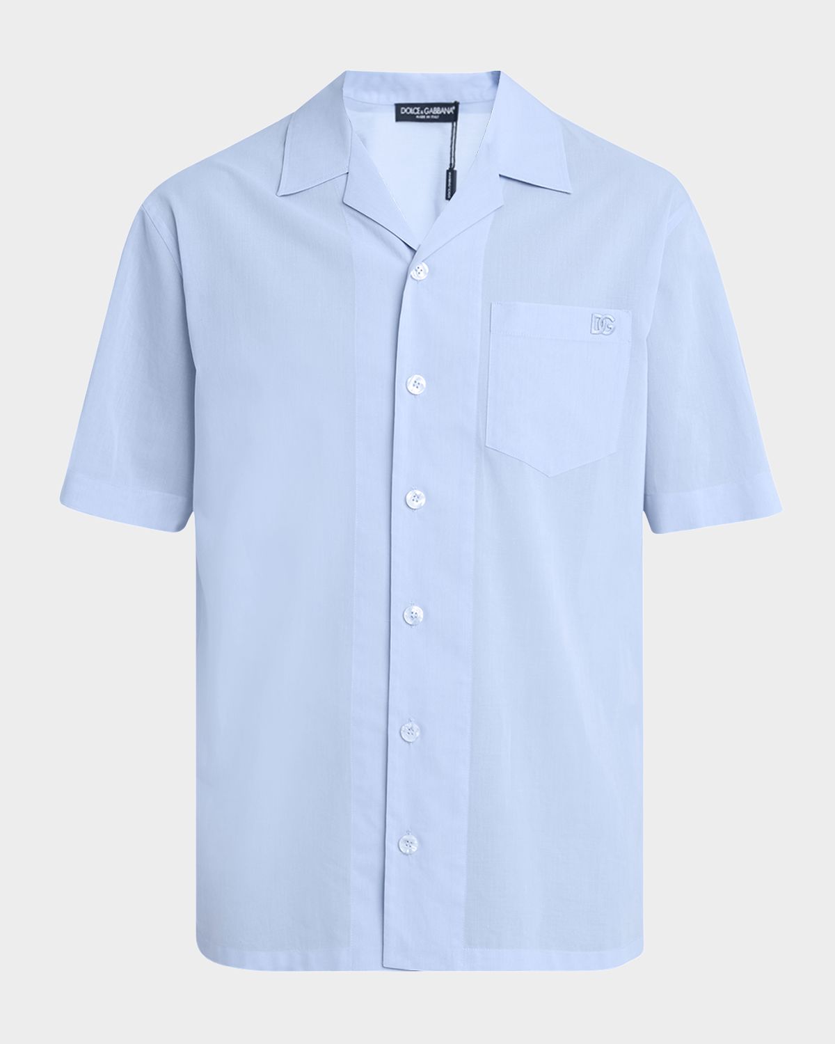 Dolce & Gabbana Men 's Cotton DG-Pocket Camp Shirt