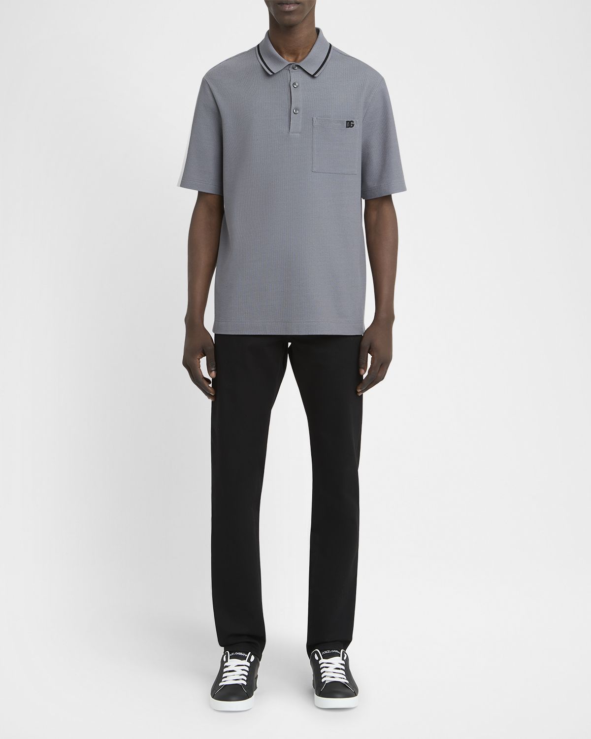 Dolce & Gabbana Men 's Black Denim Slim Five-Pocket Pants