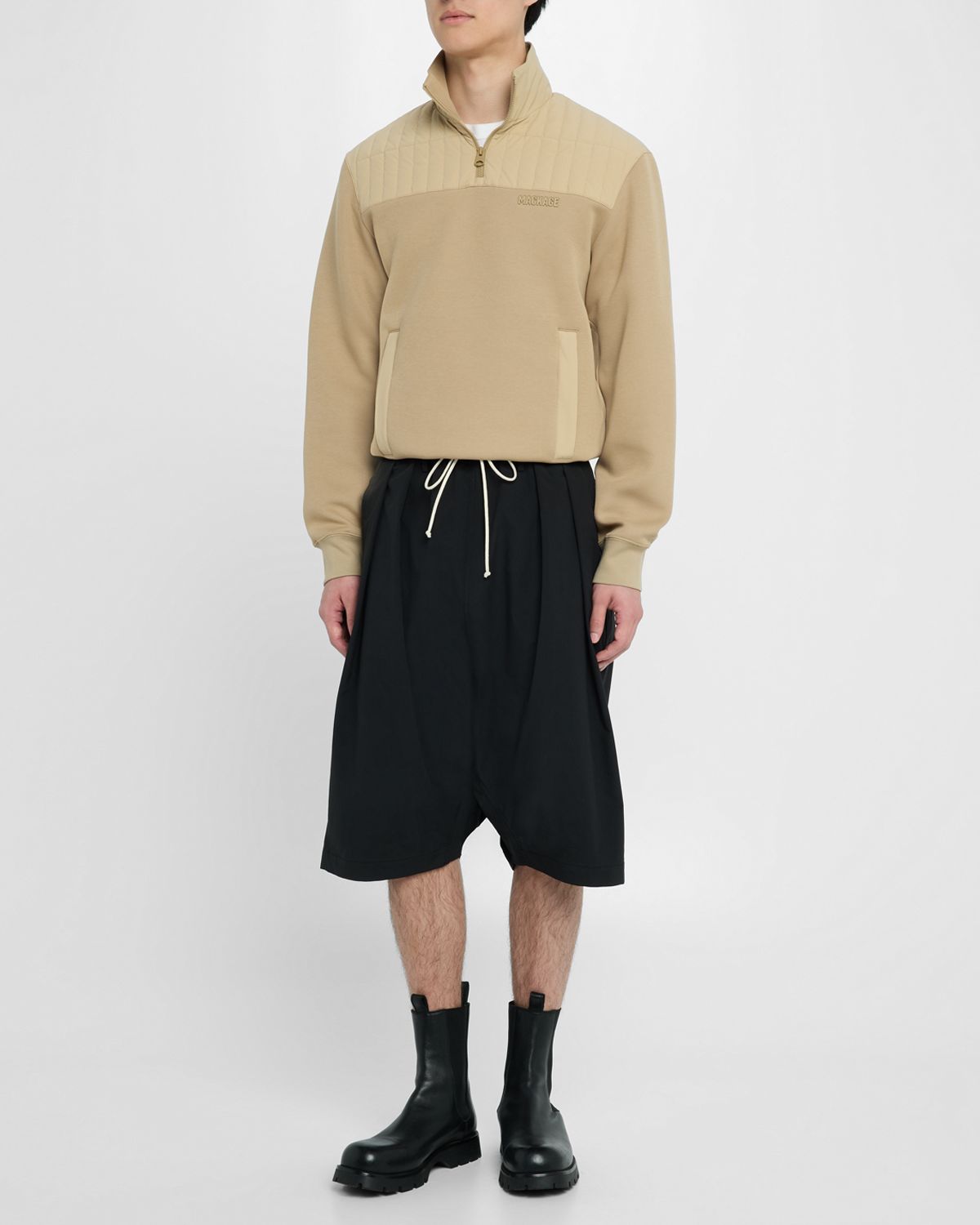 Mackage Men 's Corey Hybrid Down Quarter-Zip Sweater