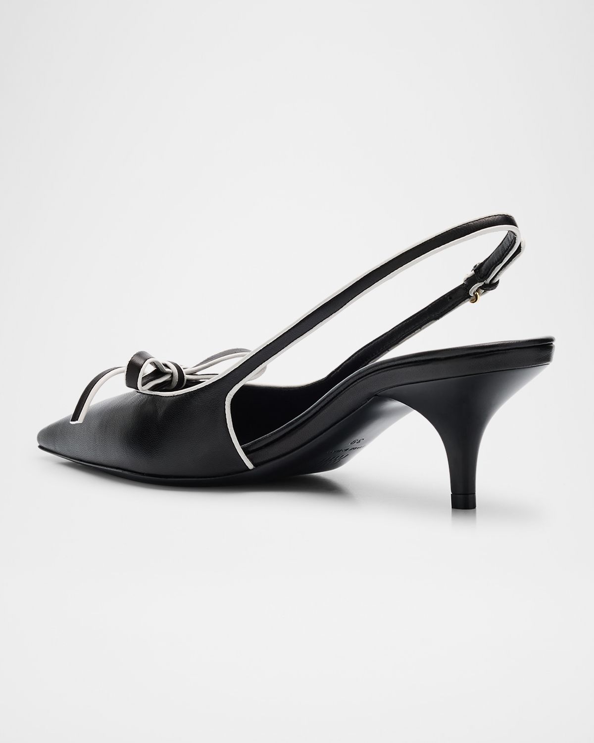 Miu Miu Nappa Leather Bow Slingback Pumps