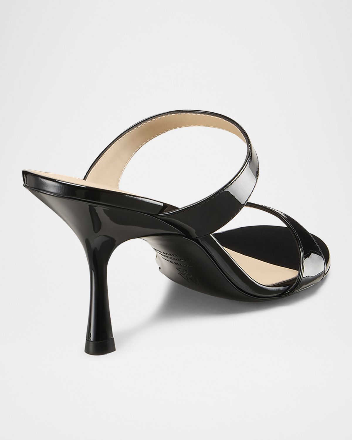 Stuart Weitzman Nudist Patent Leather Dual-Strap Sandals