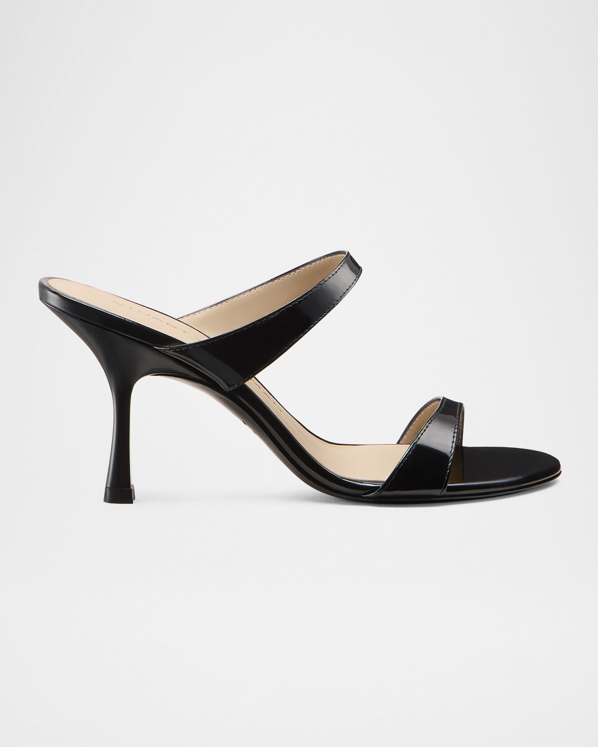 Stuart Weitzman Nudist Patent Leather Dual-Strap Sandals | Thumbnail 3