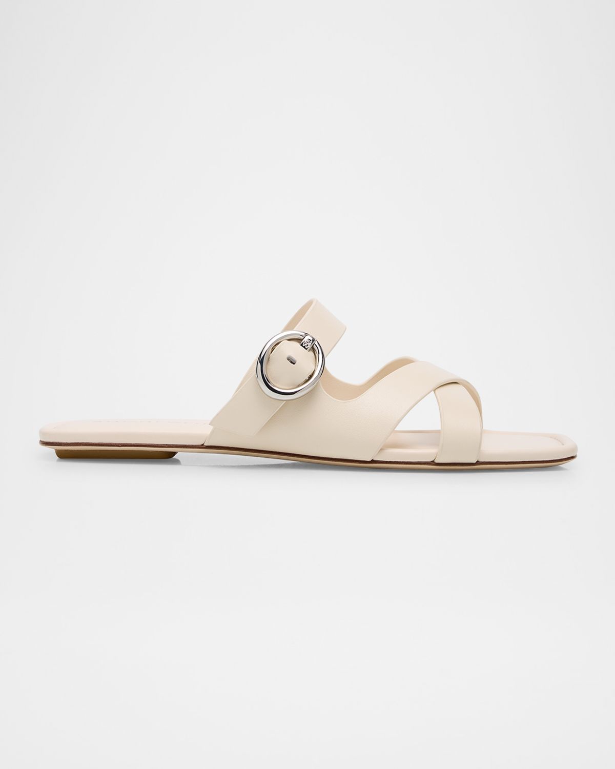 Stuart Weitzman Villa Leather Slide Sandals
