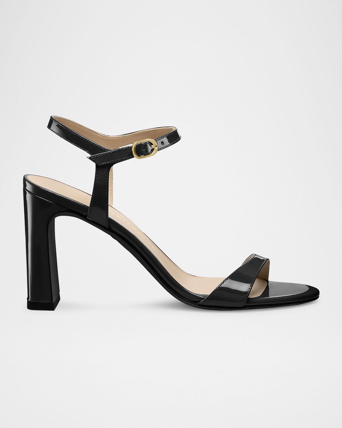 Stuart Weitzman Babette Patent Leather Ankle-Strap Sandals | Thumbnail 5