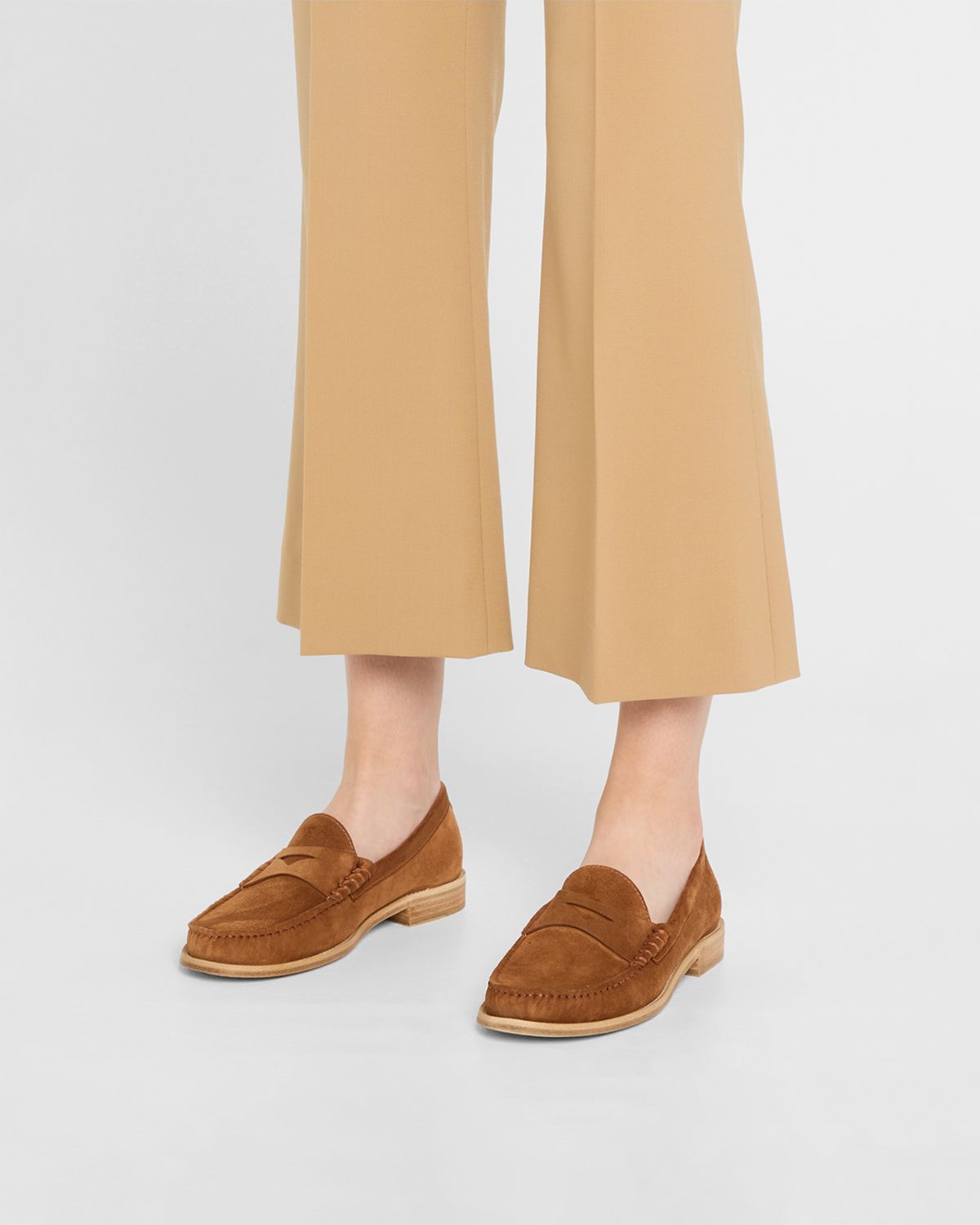 Stuart Weitzman Lottie Suede Penny Loafers