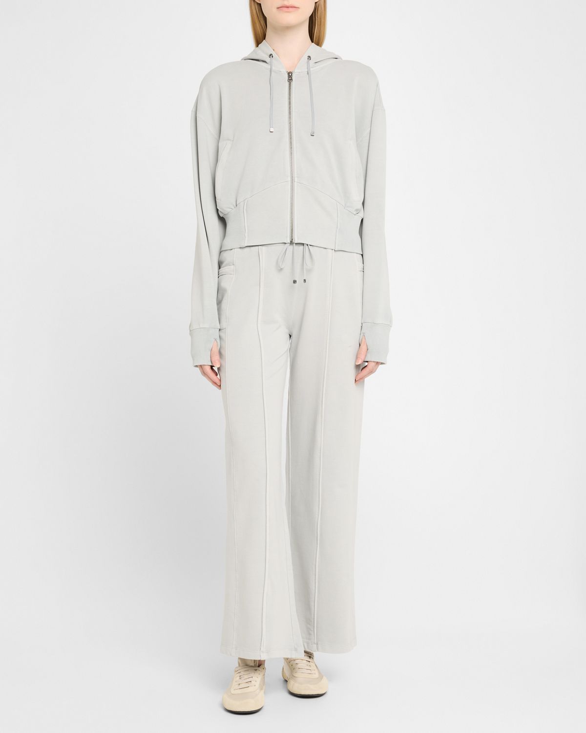 Blanc Noir Allegra Raw-Edge Hoodie