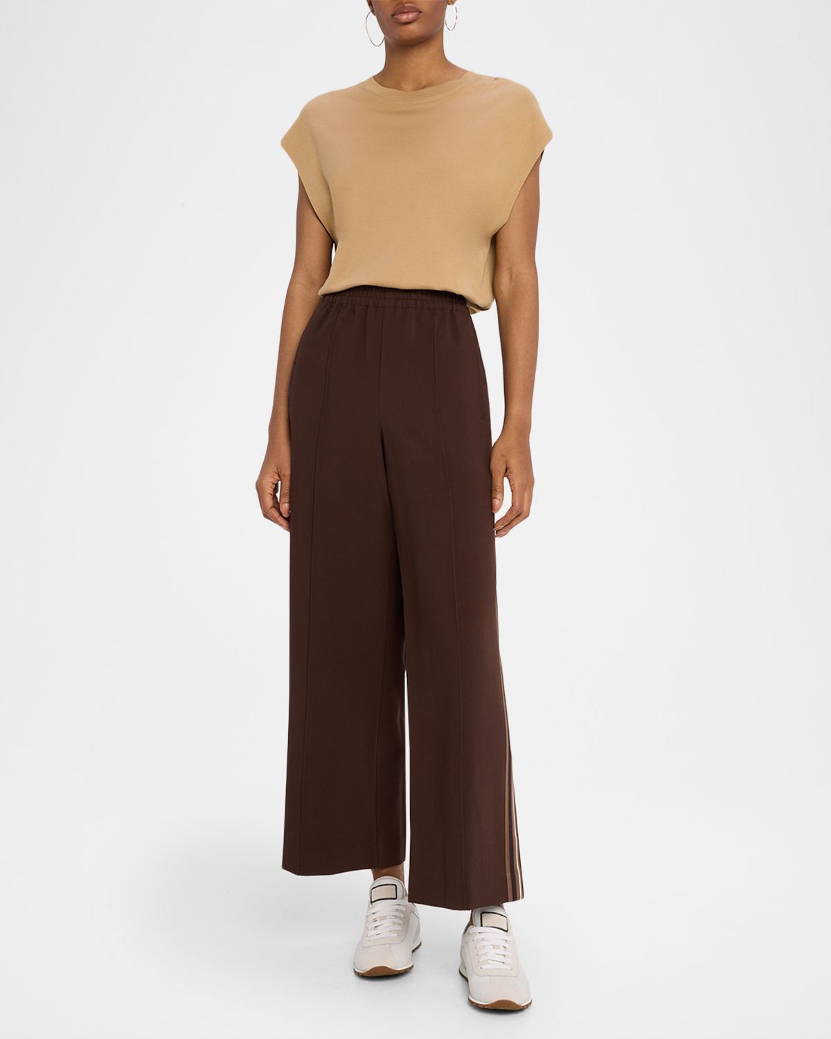 Reiss Robyn Striped Wide-Leg Knit Pants