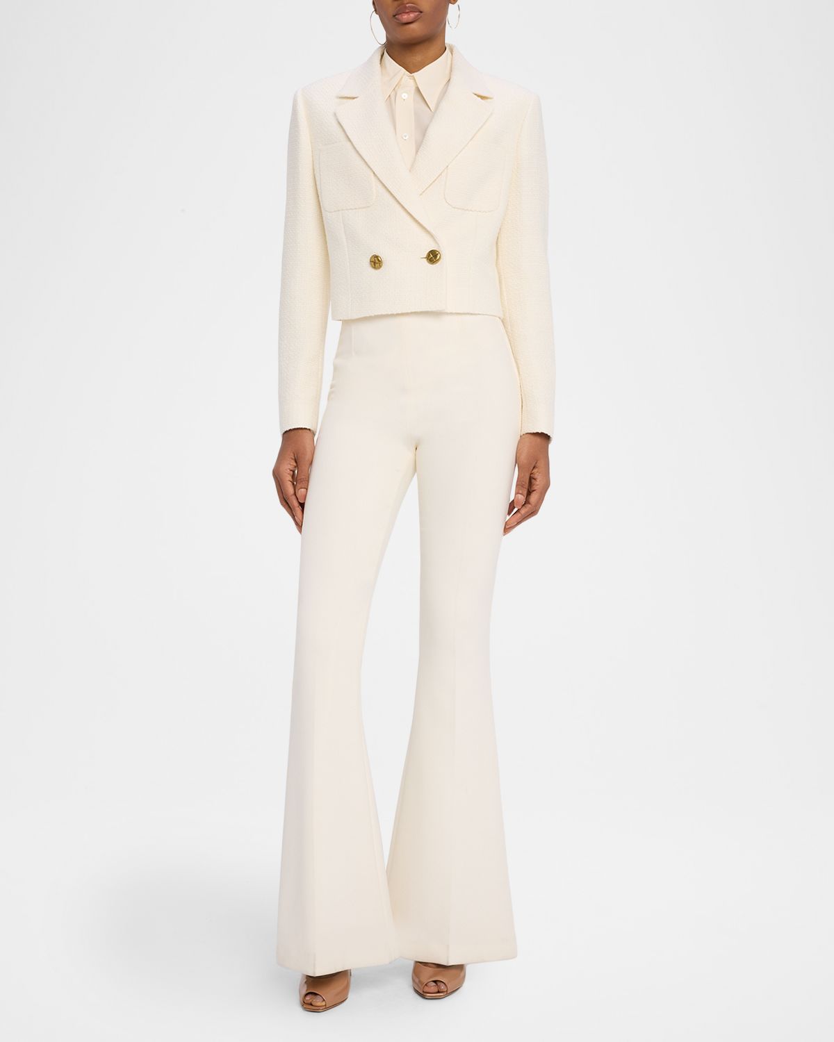 Reiss Mia Double-Breasted Crop Jacket