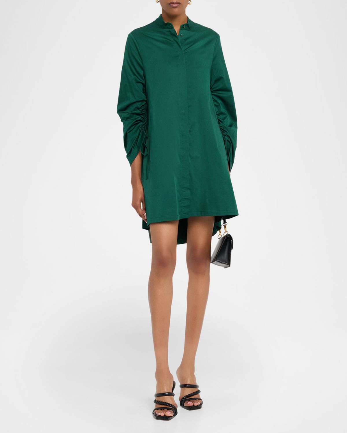 Reiss Grazia Band-Collar Cutout Mini Shift Dress