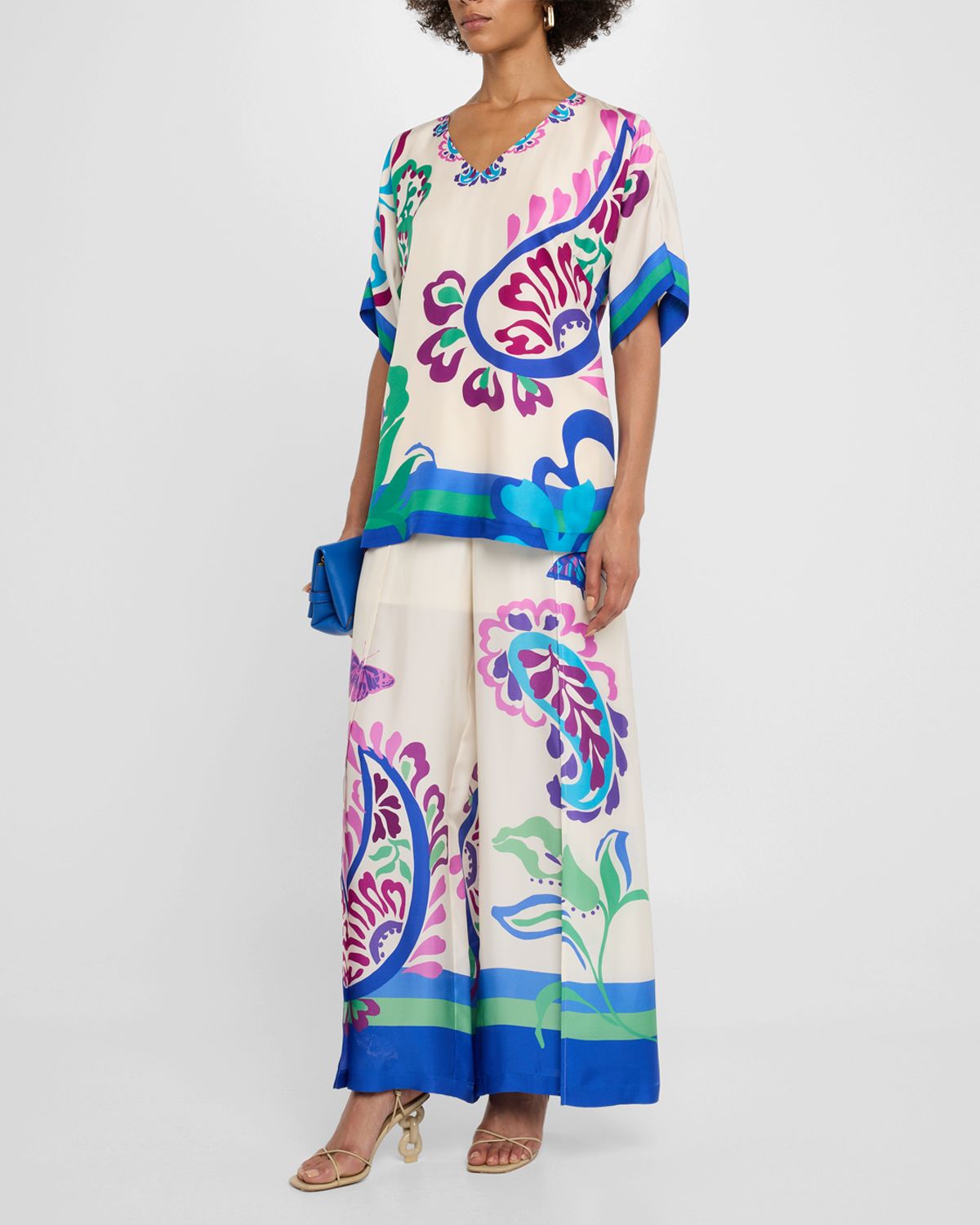 Johnny Was Luna Printed Wide-Leg Pants