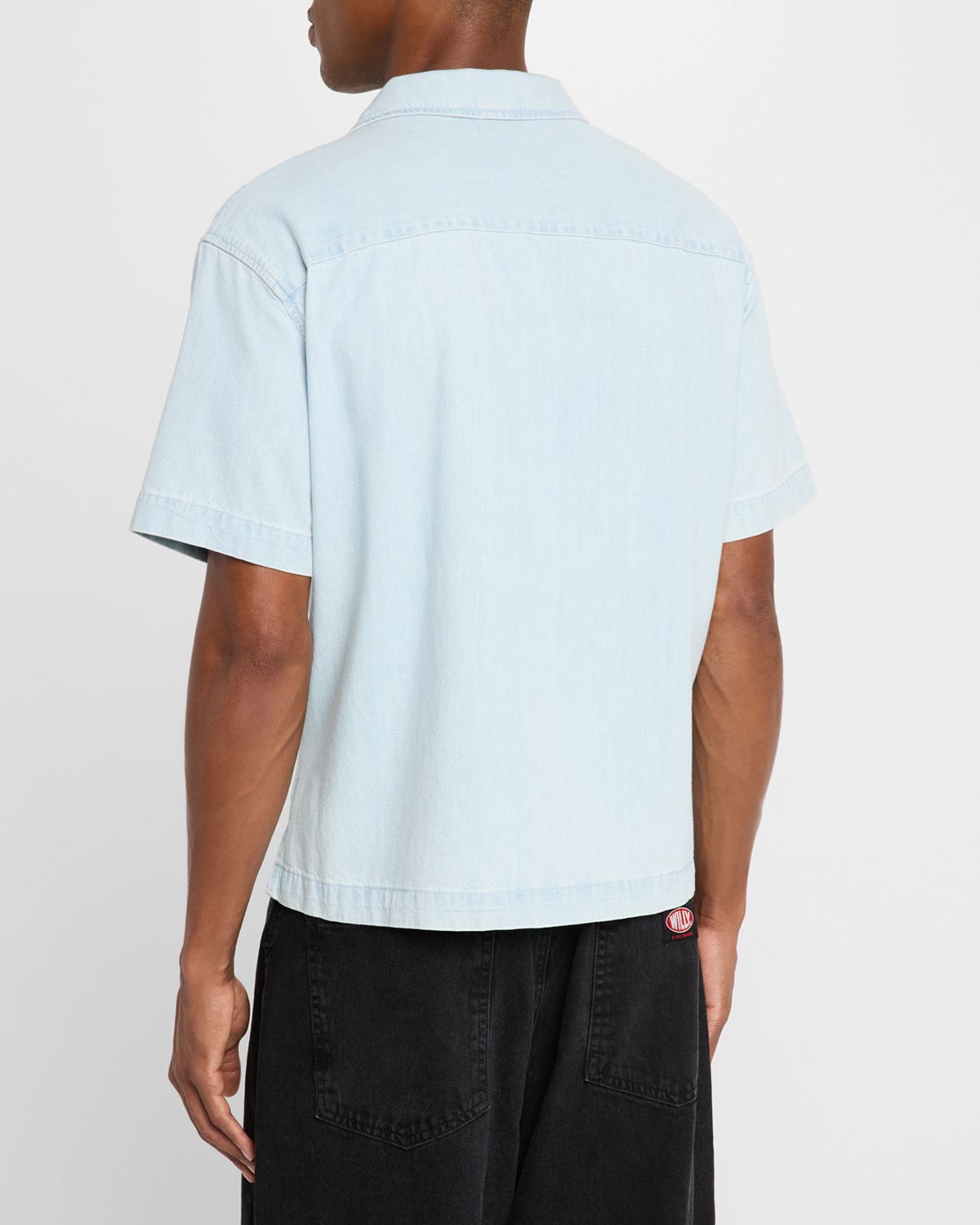 FRAME Men 's Short-Sleeve Camp Collar Shirt