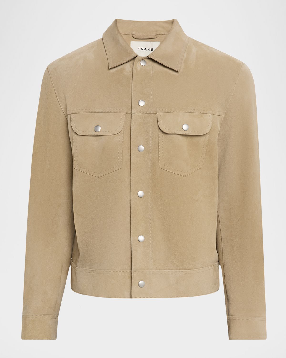 FRAME Men 's Suede Trucker Jacket | Thumbnail 6 FRAME Men 's Suede Trucker Jacket | Thumbnail 6