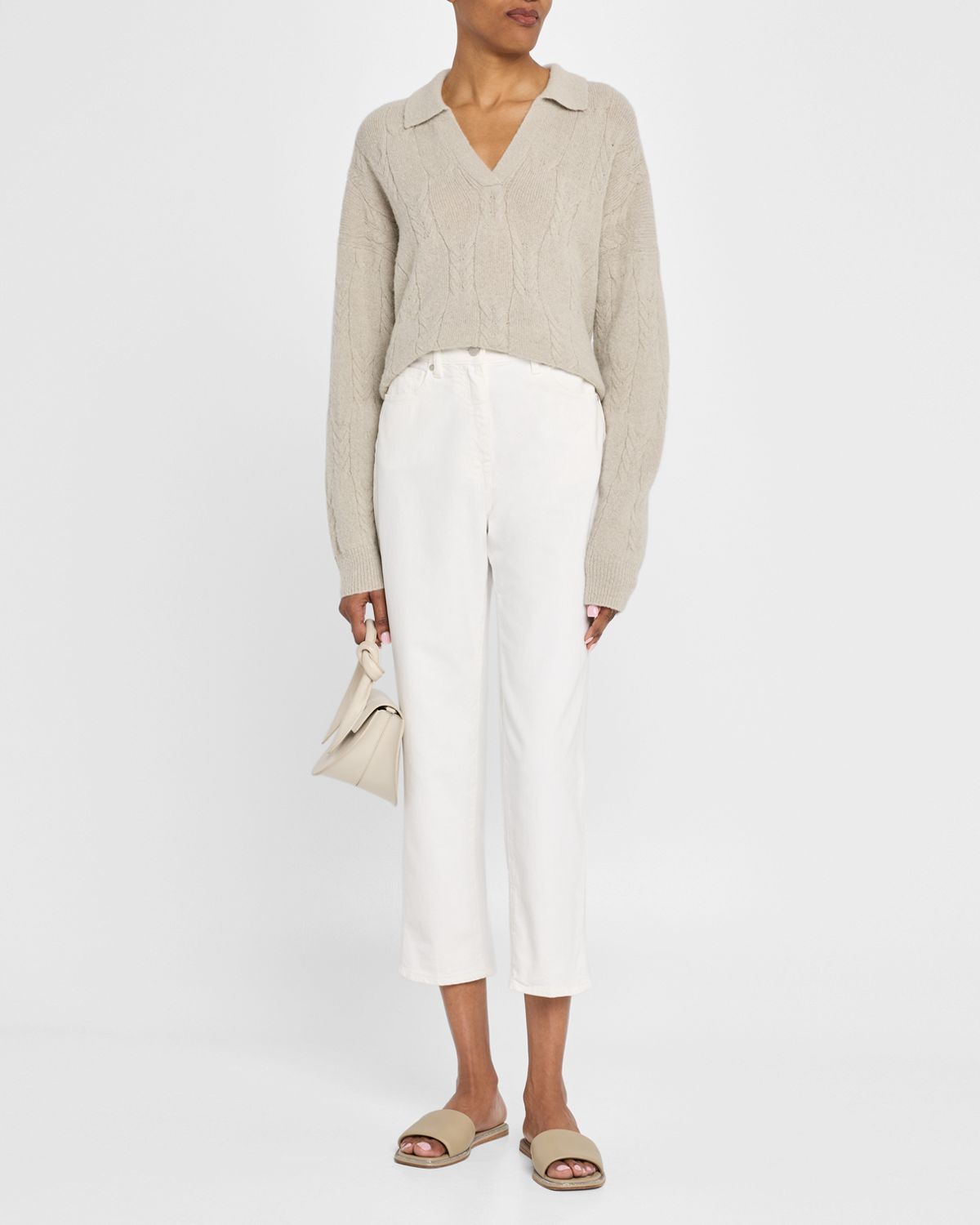 Peserico High-Rise Denim Capri Pants