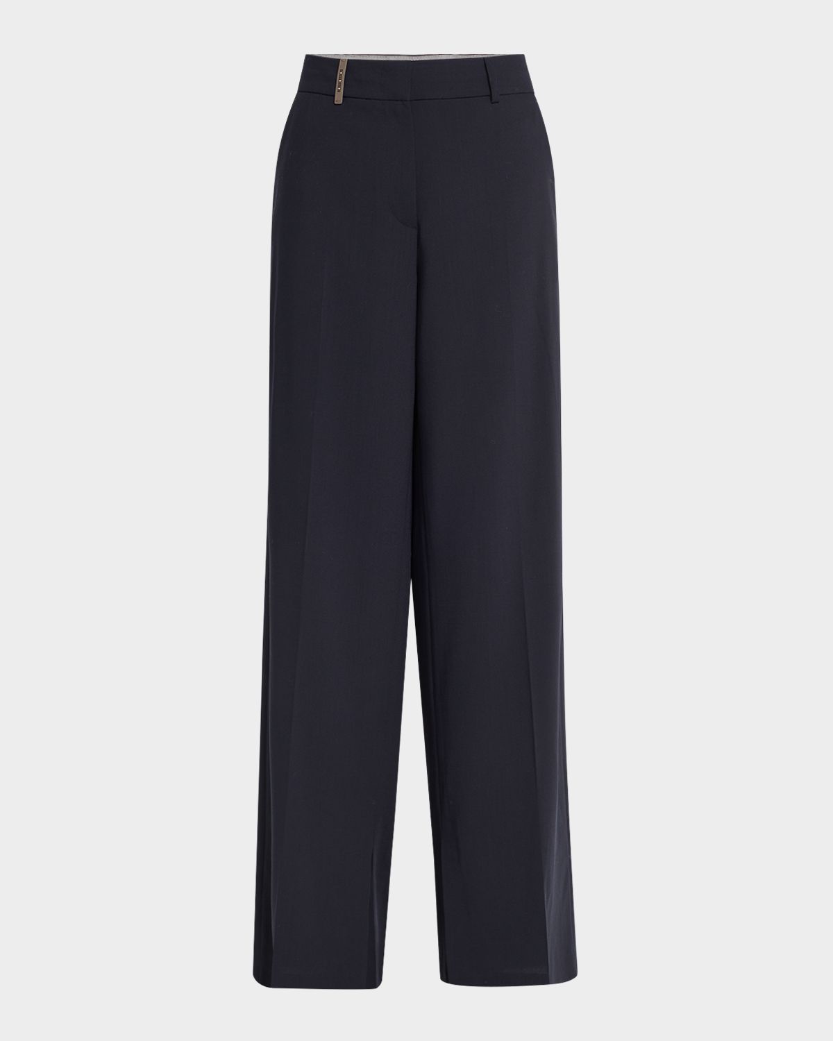 Peserico Wide-Leg Side Slit Pants
