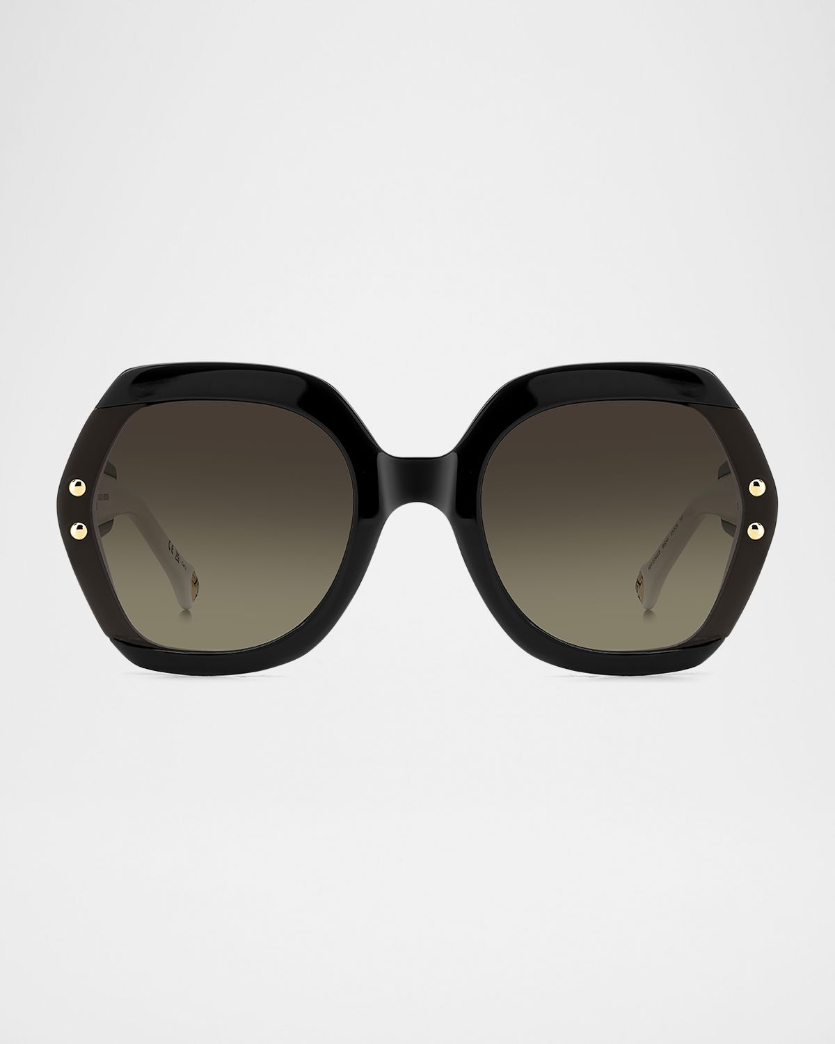 Carolina Herrera Logo-Print Round Acetate Sunglasses