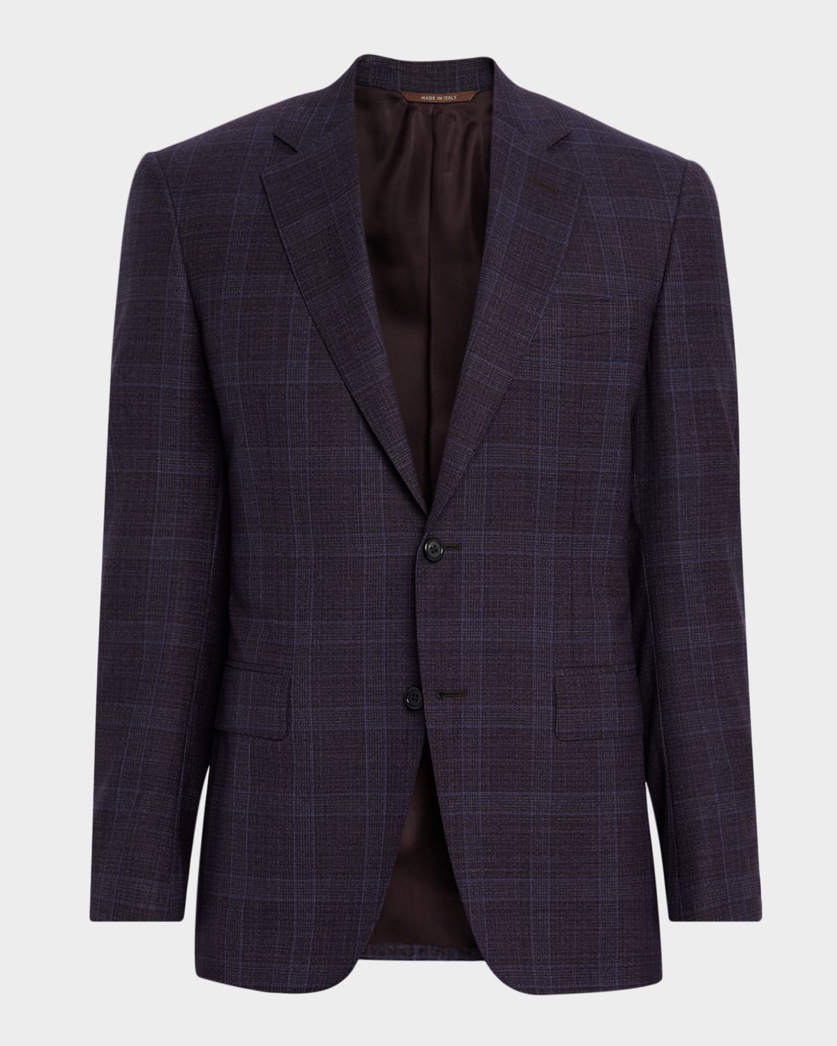Canali Men 's Plaid Wool Notch-Lapel Sport Coat