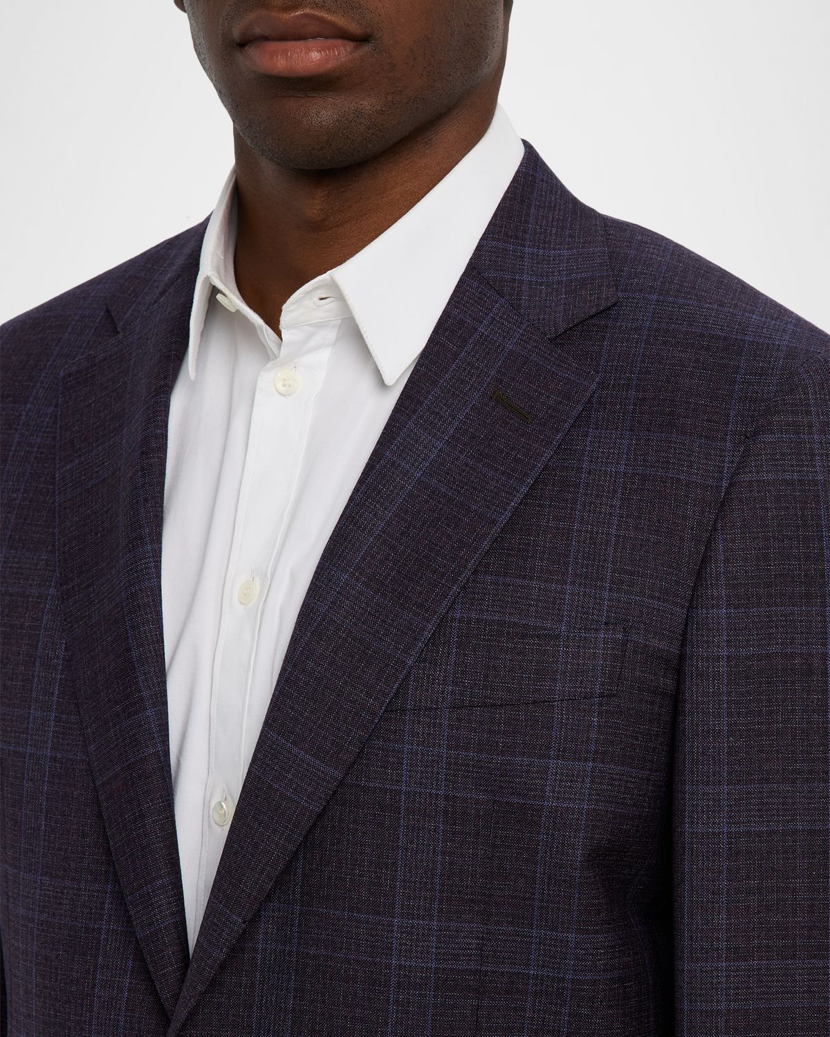 Canali Men 's Plaid Wool Notch-Lapel Sport Coat