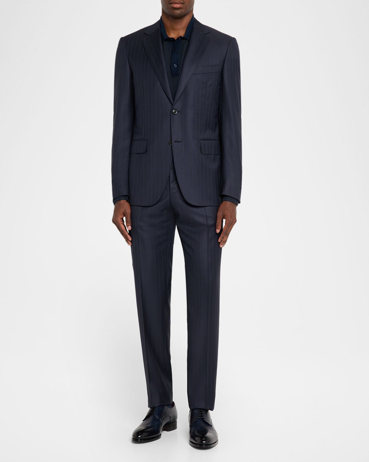 Canali Men 's Tonal Stripe Wool Stretch Sport Coat