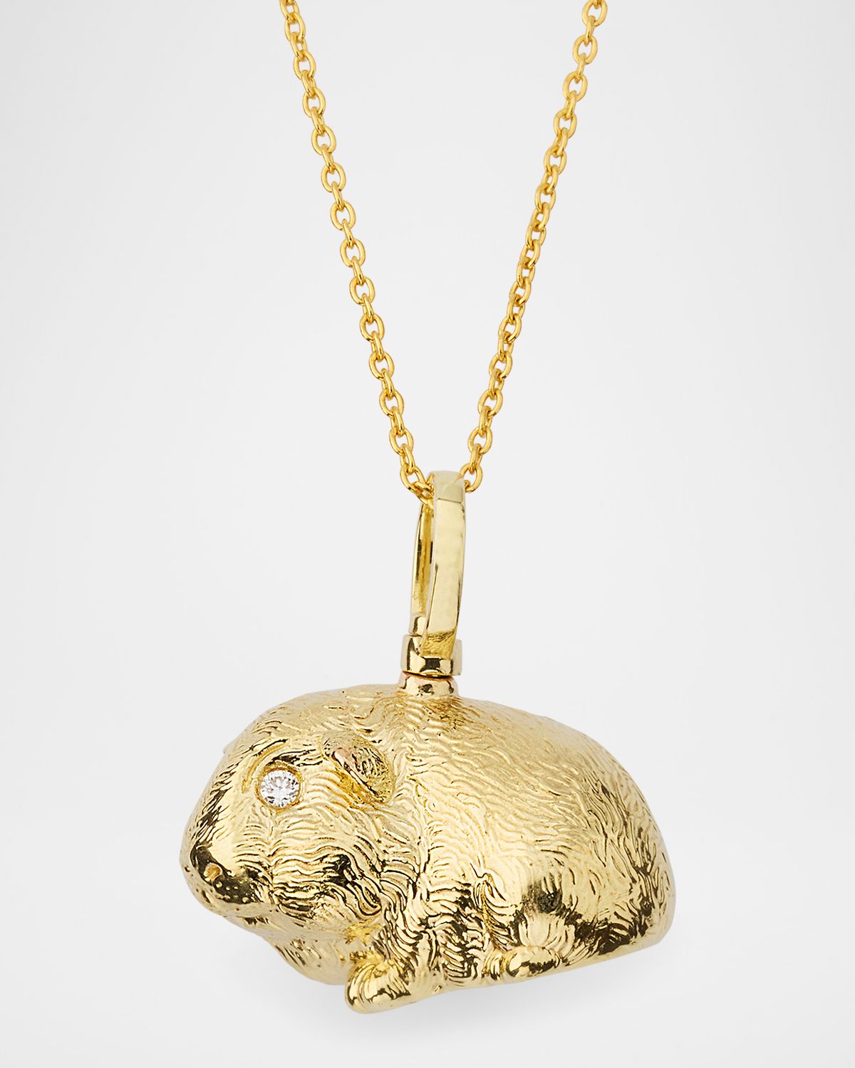Roberto Coin 18K Yellow Gold Diamond Guinea Pig Pendant Necklace