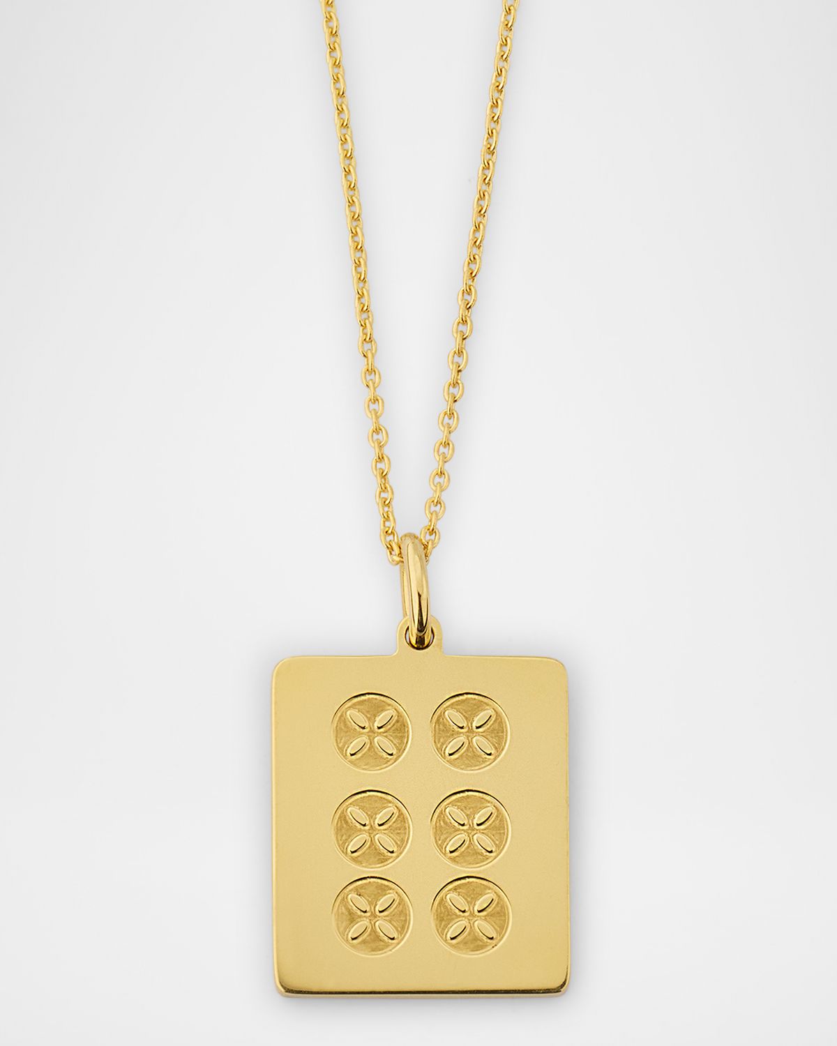 Roberto Coin 18K Gold Mahjong Six of Circles Tile Necklace