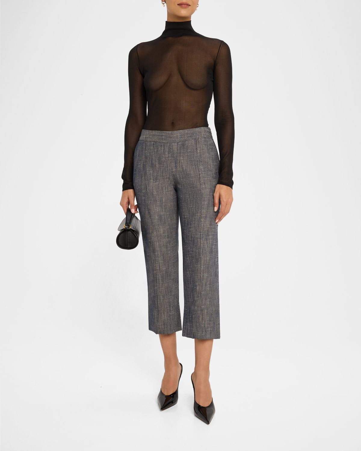 Amir Taghi Toni Pintuck Straight-Leg Crop Pants