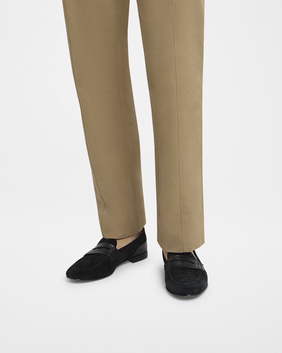 Dolce & Gabbana Men 's Suede and Alligator Penny Loafers