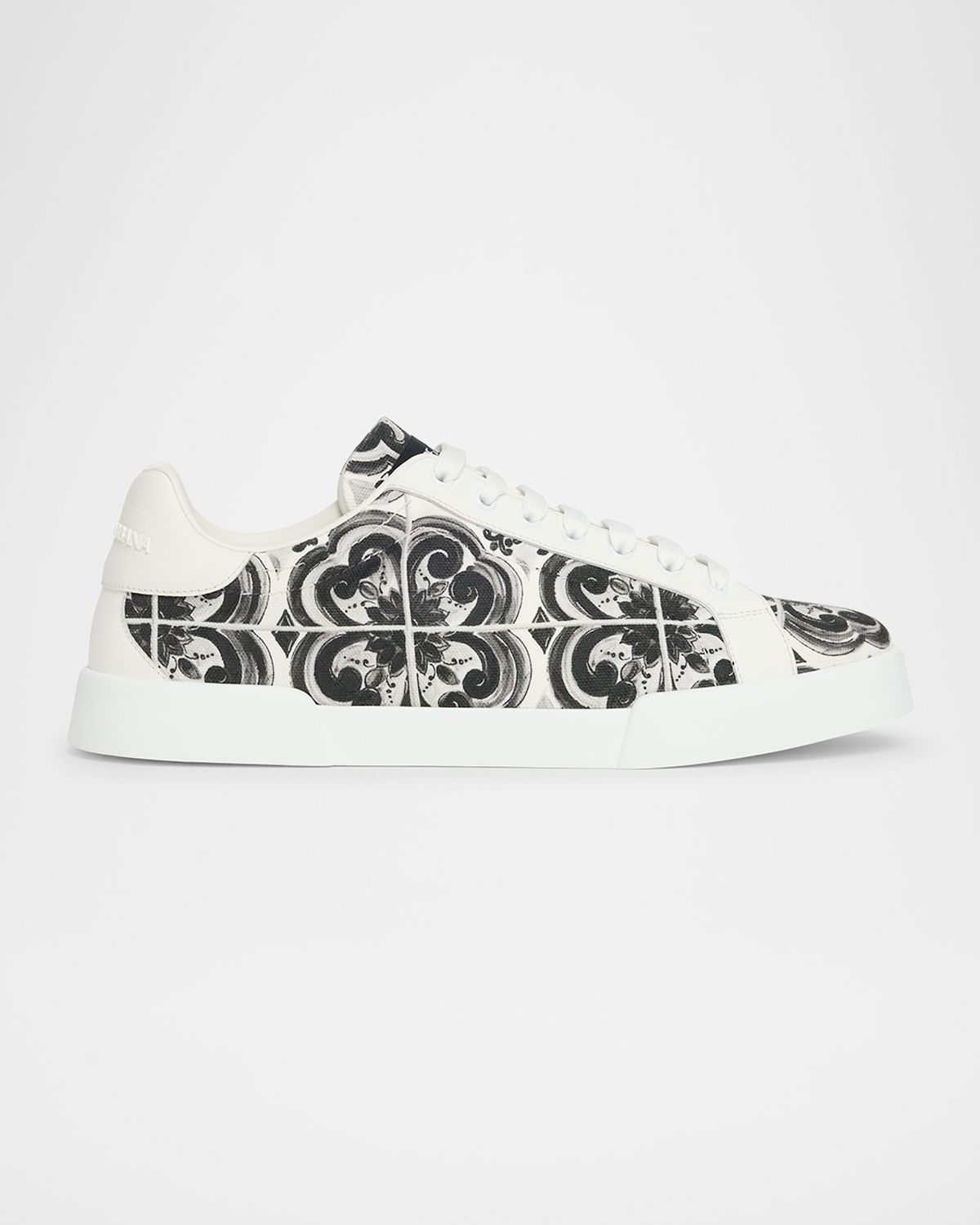 Dolce & Gabbana Men 's Portofino Low-Top Printed Canvas Sneakers