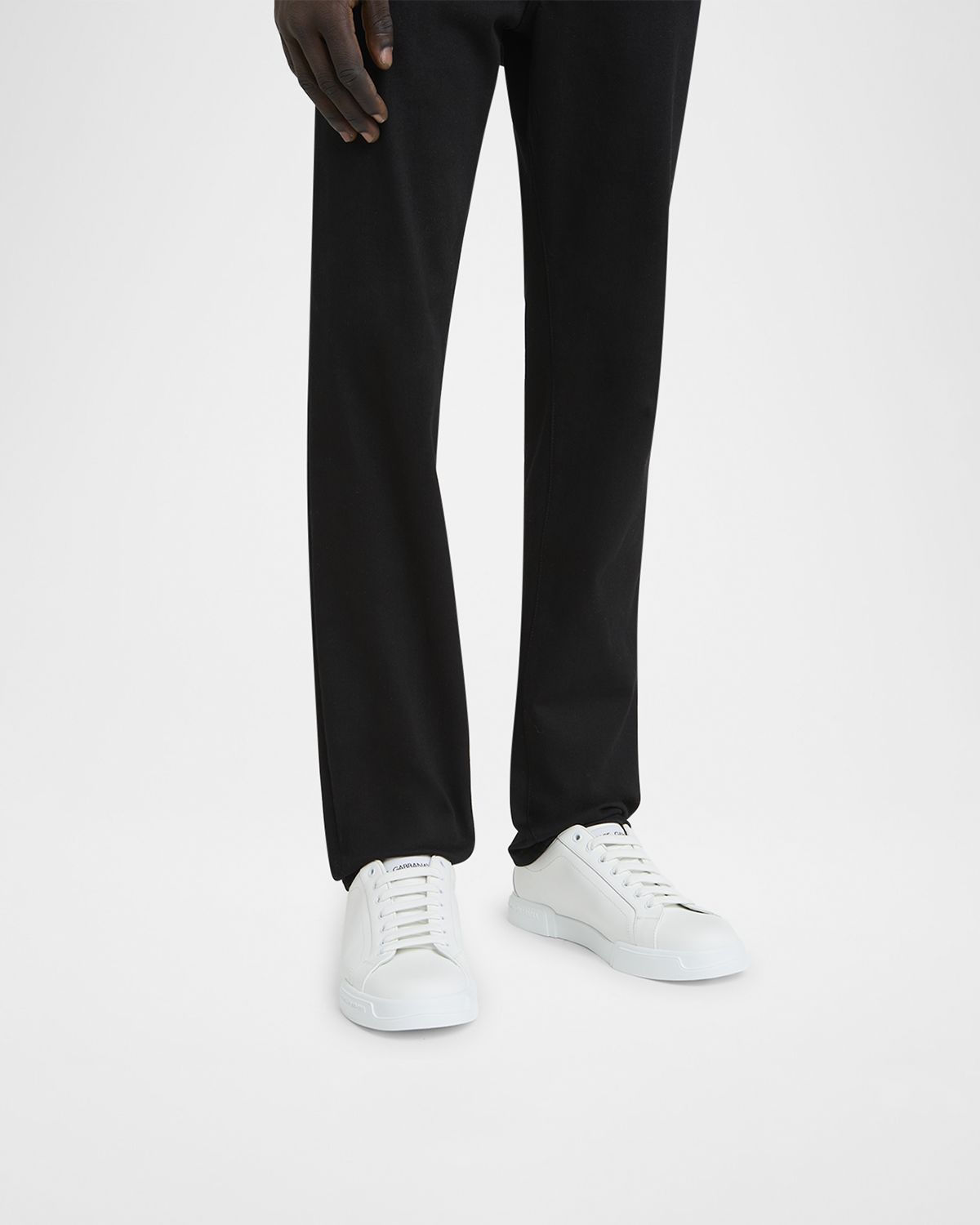 Dolce & Gabbana Men 's Portofino Calfskin Low-Top Sneakers