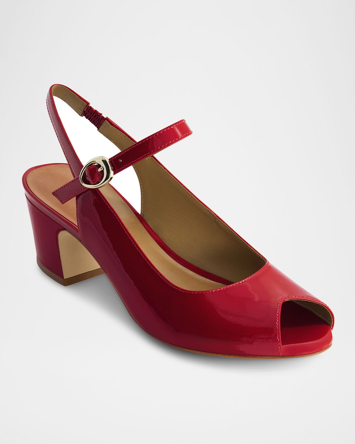 Bernardo Bailen Patent Mary Jane Slingback Pumps