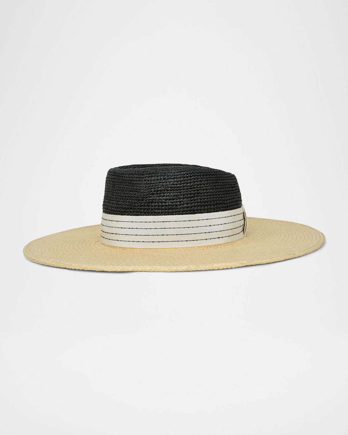 Gigi Burris Thalia Grosgrain Wide Brim Fedora