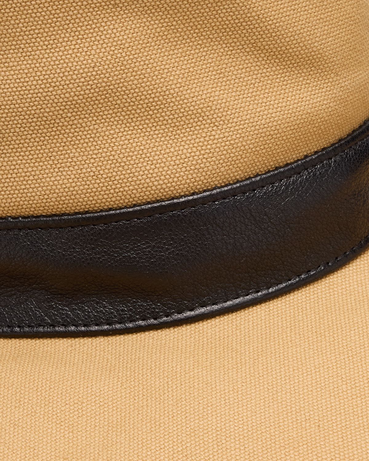 Gigi Burris Liora Cotton Canvas & Leather Fedora