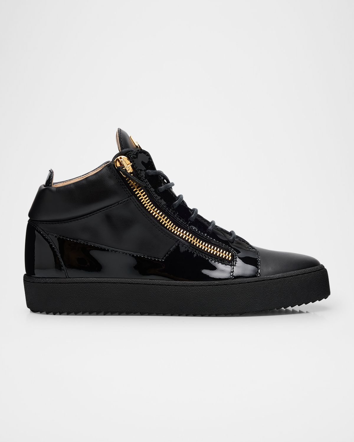 Giuseppe Zanotti Men 's Mixed-Leather Mid-Top Sneakers
