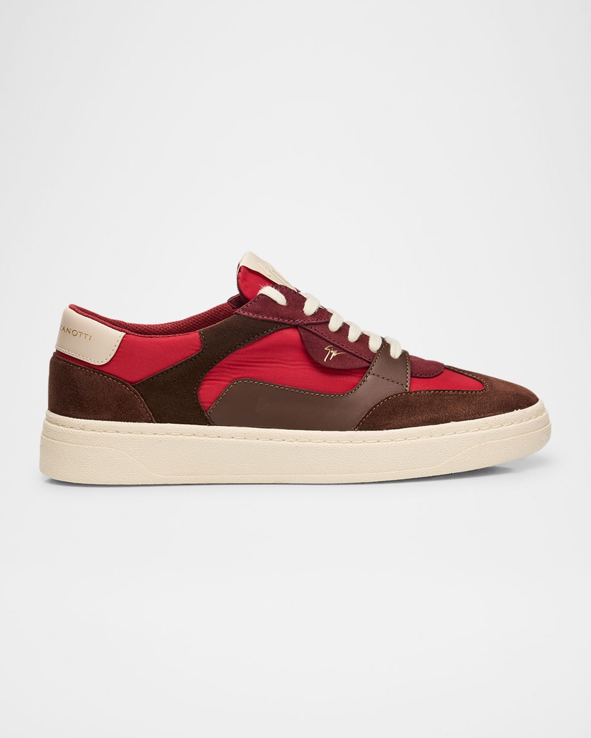 Giuseppe Zanotti Men 's Textile and Leather Low-Top Sneakers