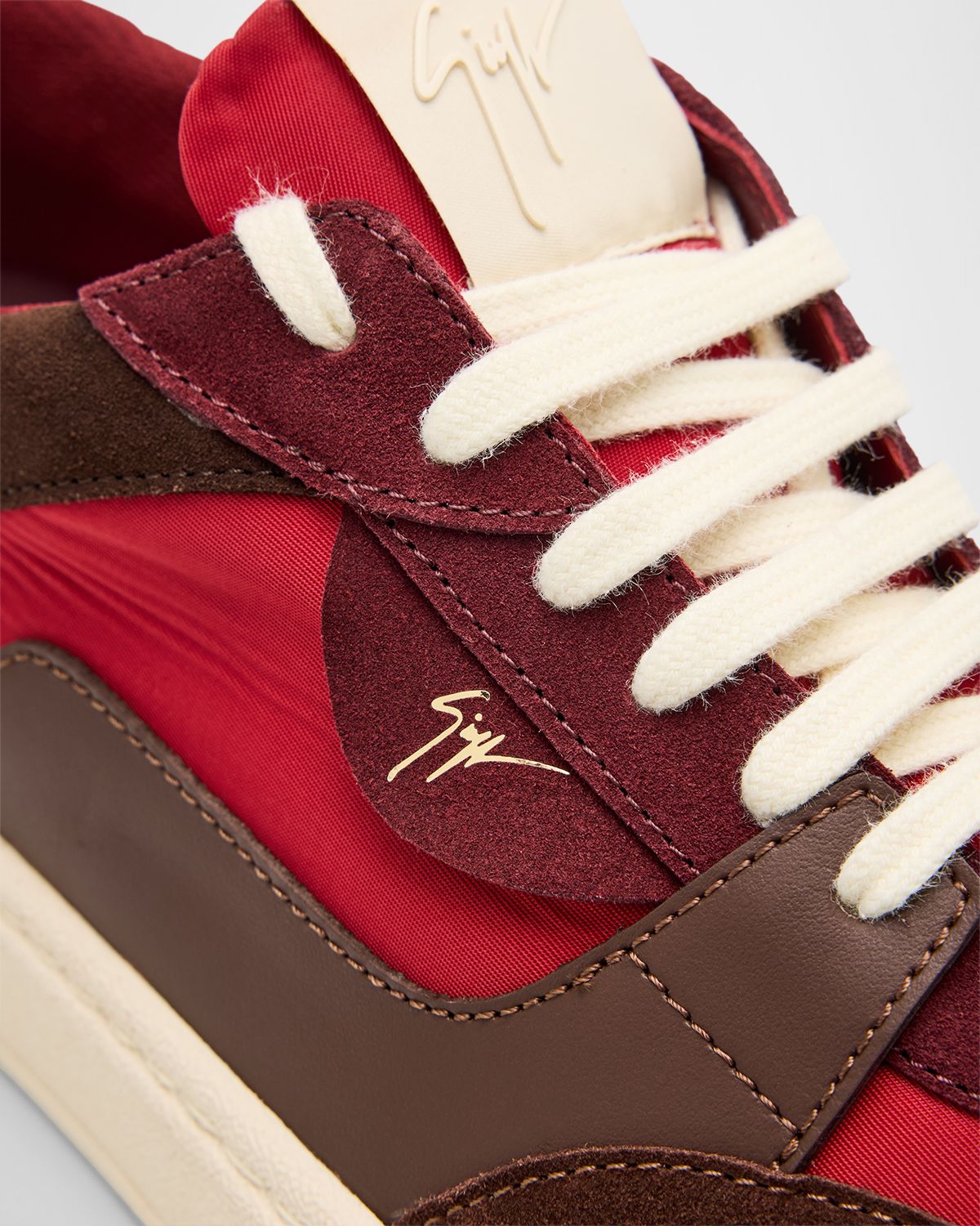 Giuseppe Zanotti Men 's Textile and Leather Low-Top Sneakers | Thumbnail 3