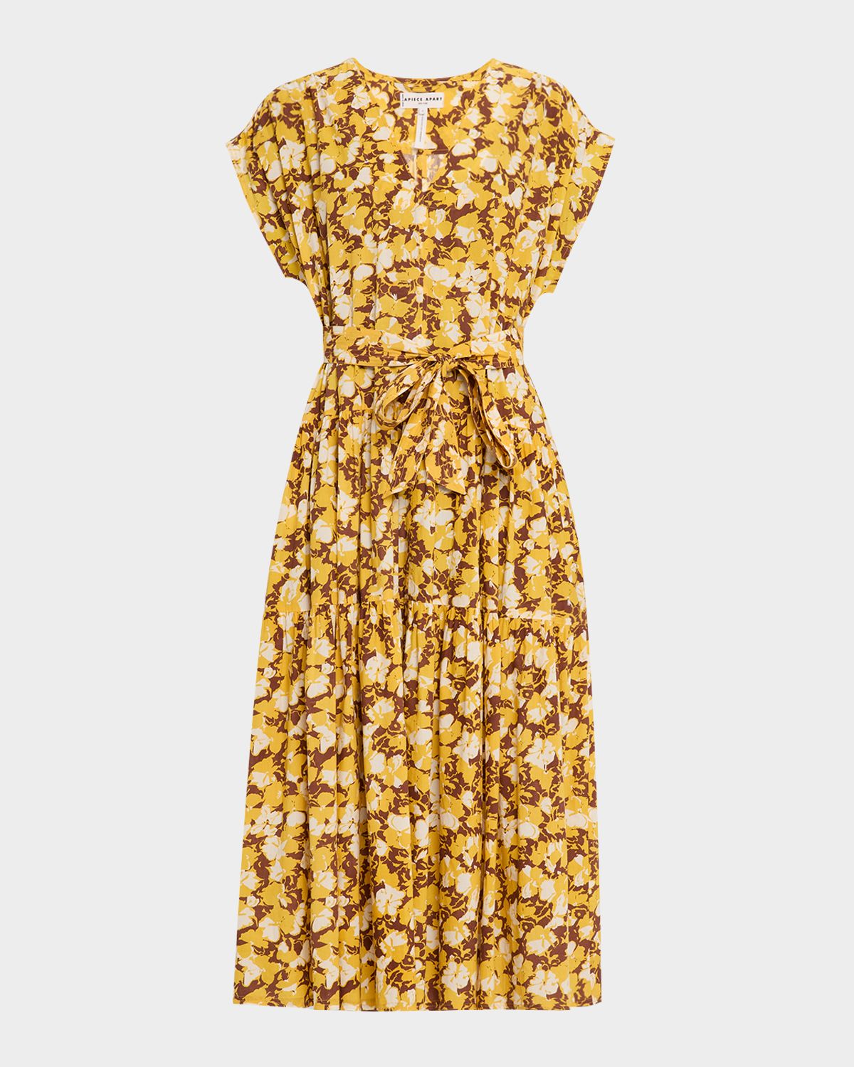 Apiece Apart Agathe Tiered Organic Cotton Maxi Dress
