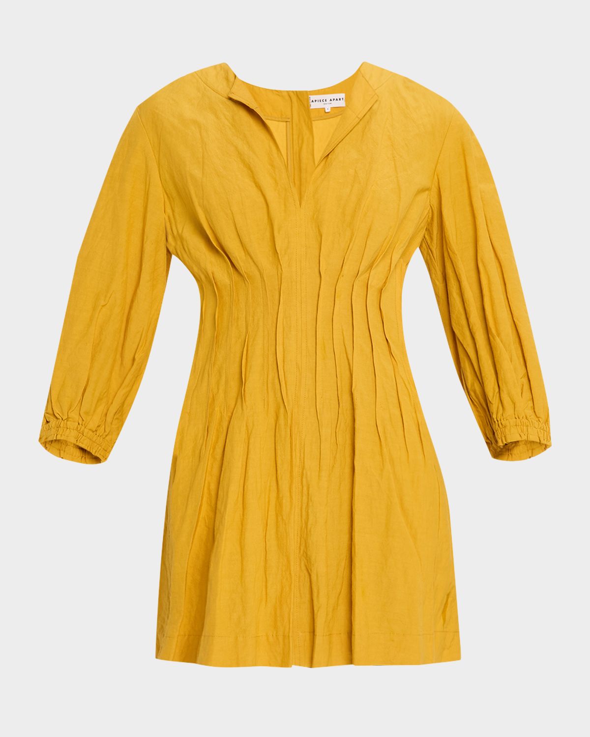Apiece Apart Rocca Pintuck A-Line Mini Dress
