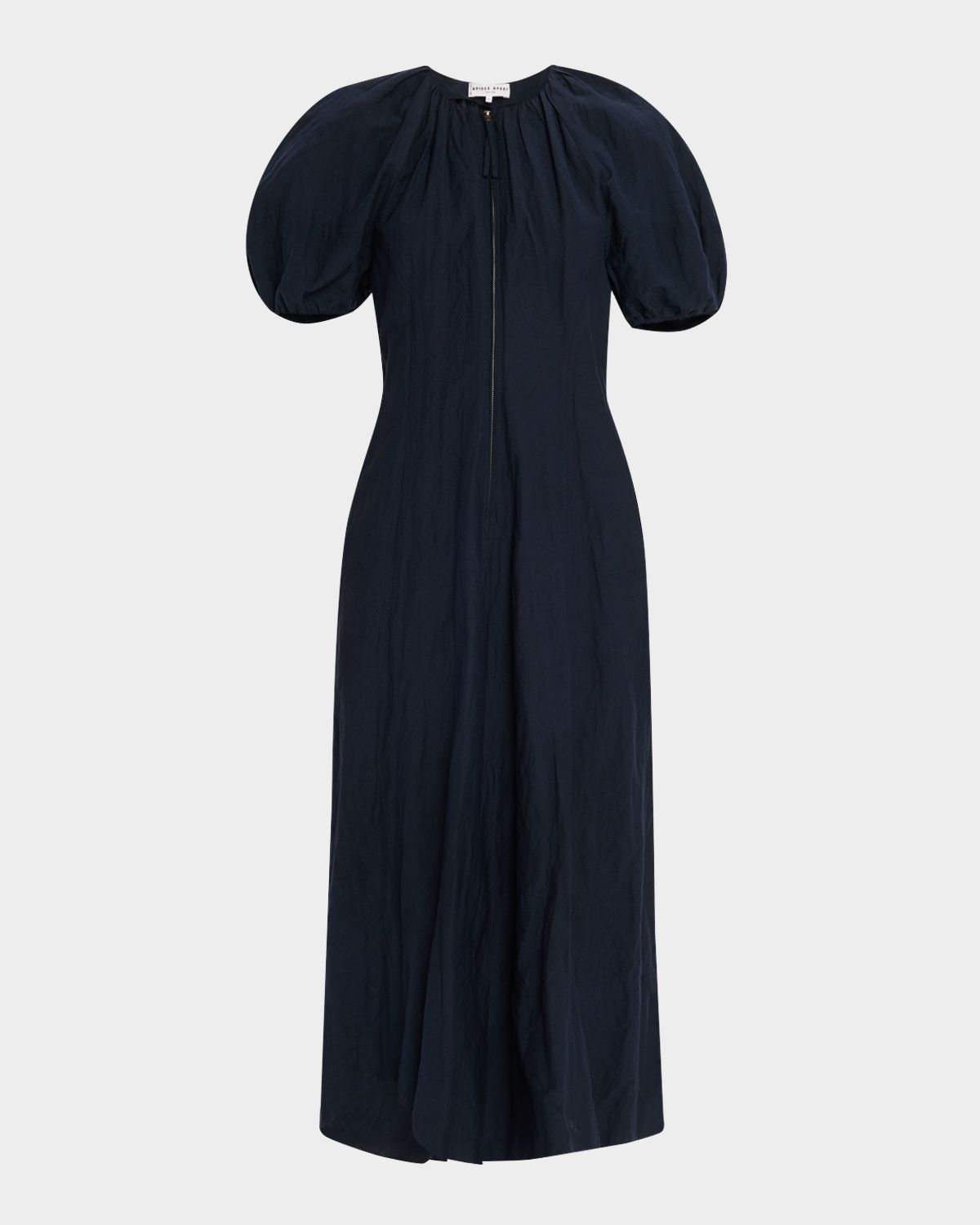 Apiece Apart Neli Blouson-Sleeve Ruched Maxi Dress