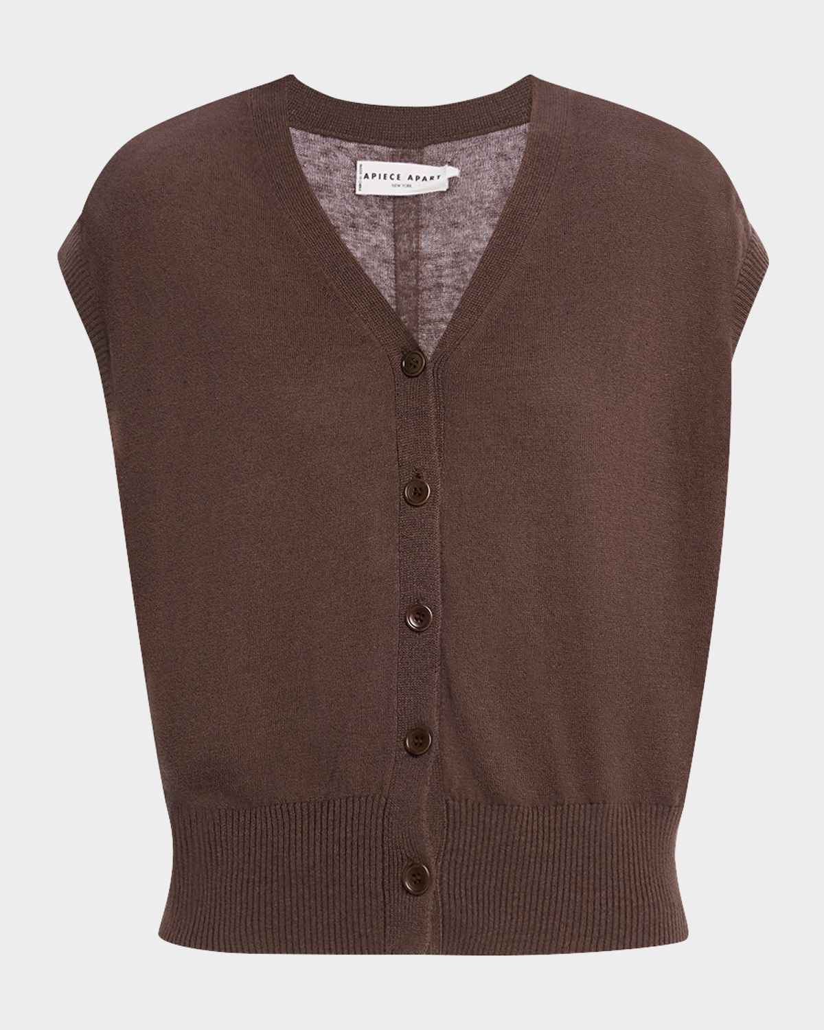 Apiece Apart Organic Linen-Cotton Knit Vest