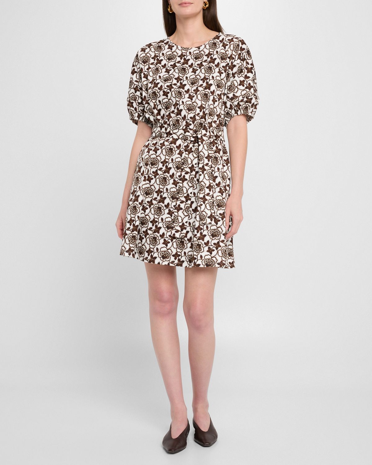 Weekend Max Mara Genero Floral-Print Cotton Mini Dress