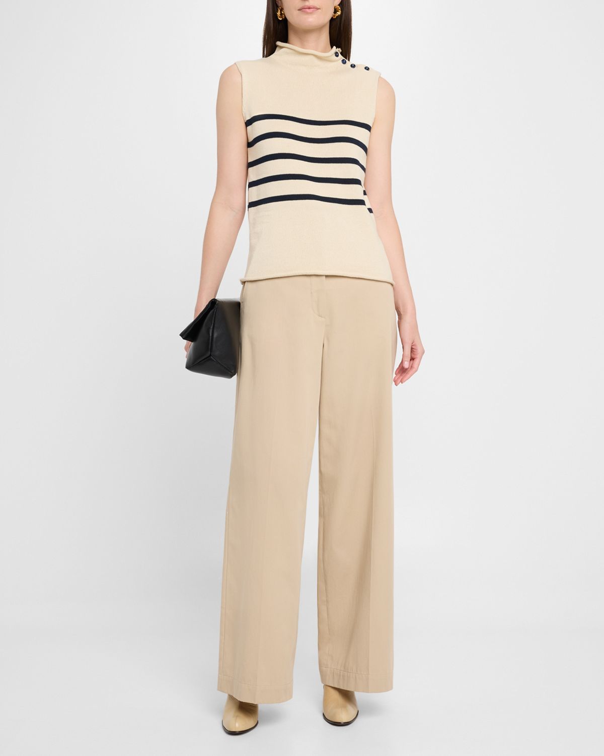 Weekend Max Mara Trofeo Striped Cotton Knit Top
