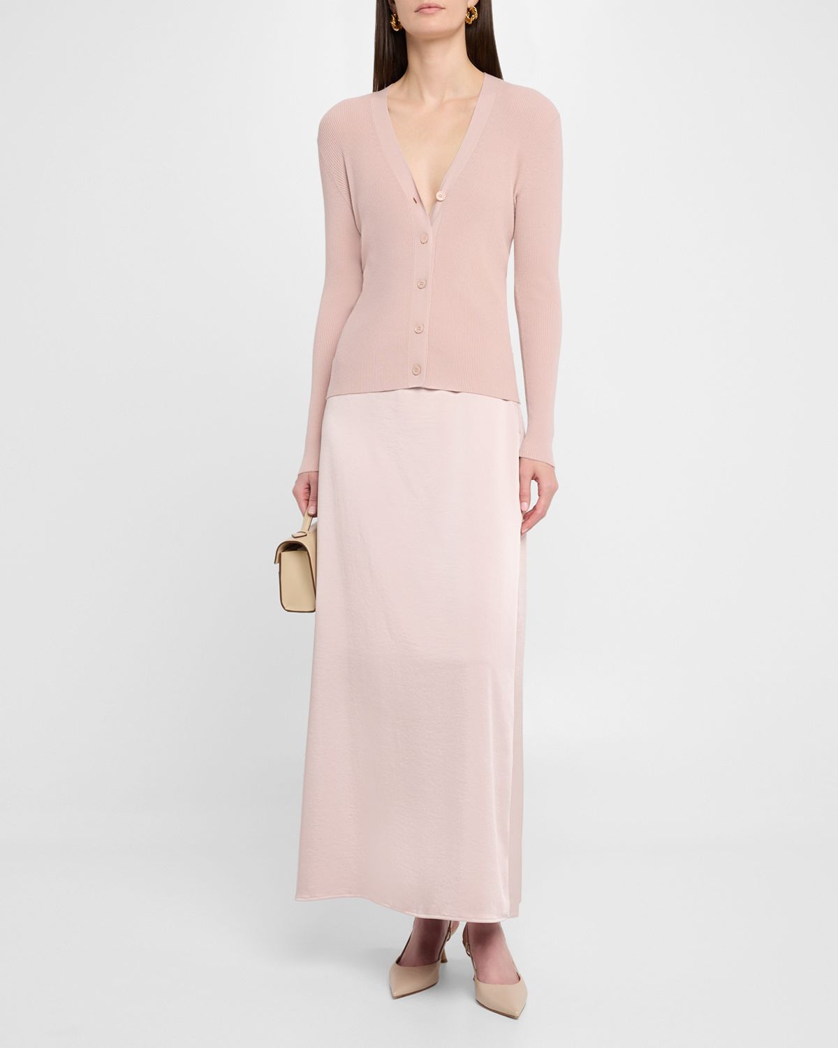 Weekend Max Mara Angelo Straight Satin Midi Skirt