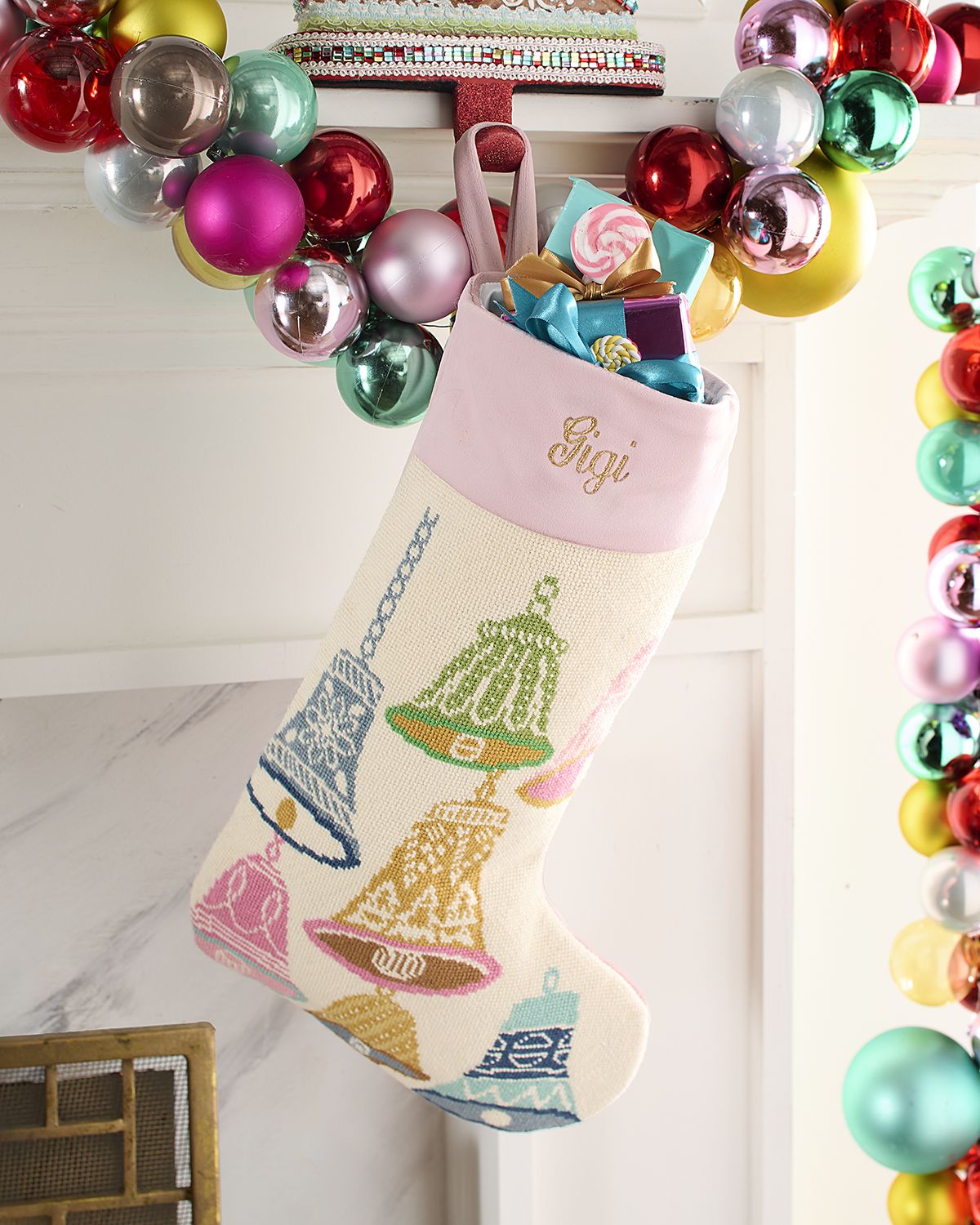 Bauble Stockings x Sainty Nelsen "The Jingle Jangle" Christmas Stocking, Personalized | Thumbnail 4